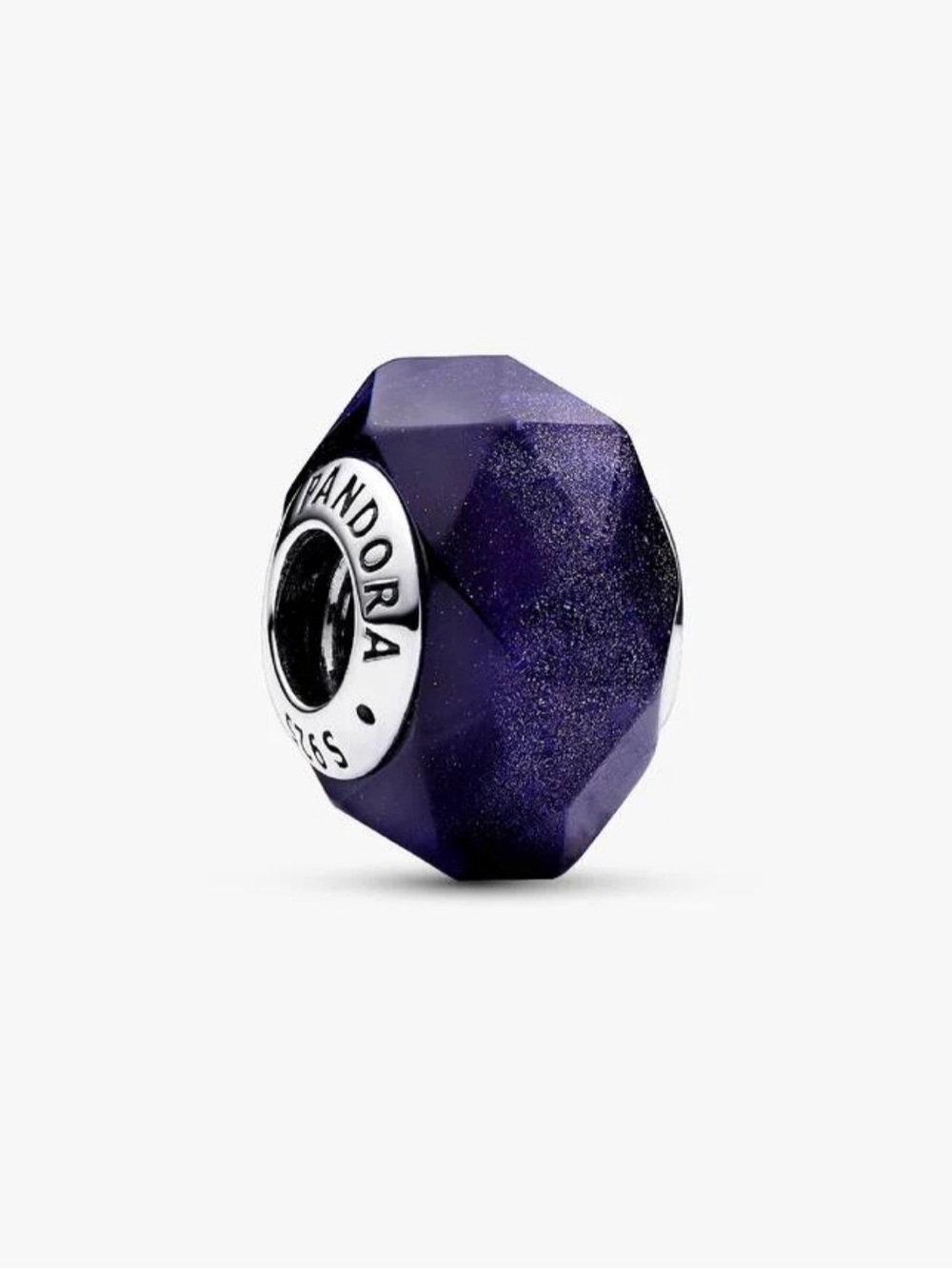 Pandora charm: Faceted Blue Murano Glass Charm